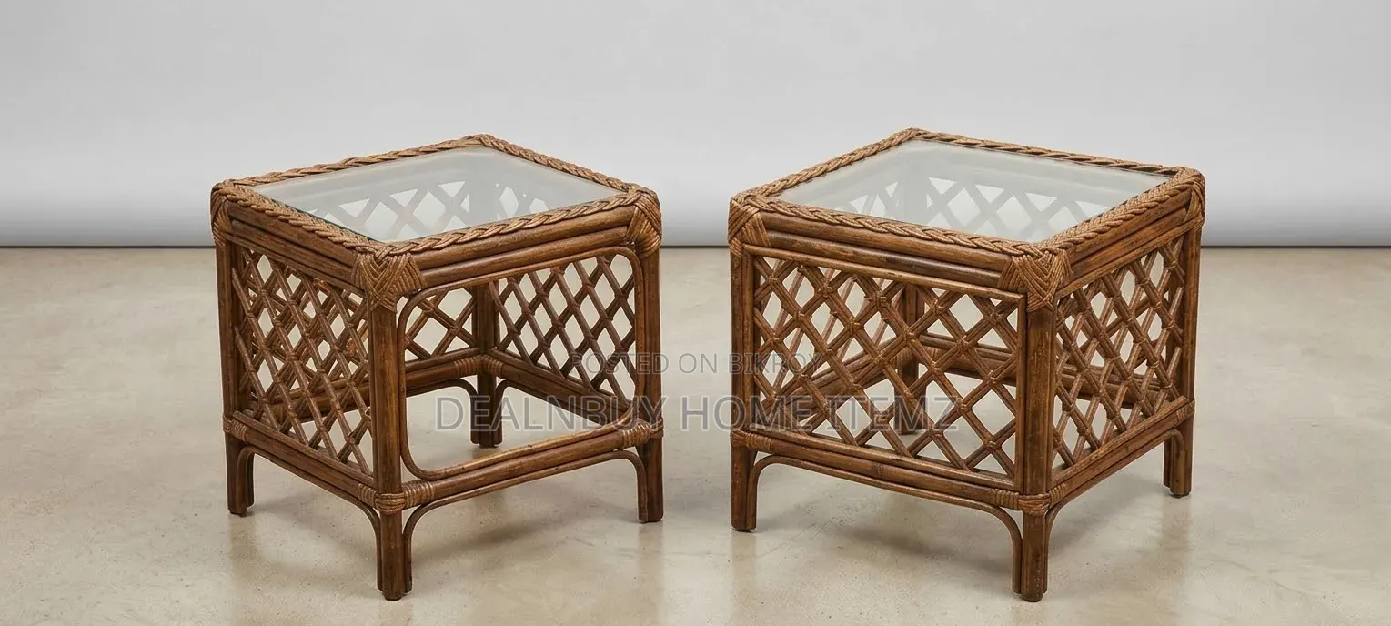 Rattan Cane Single Seater (বেতের সিঙ্গেল সফা) + Two Teapoys
