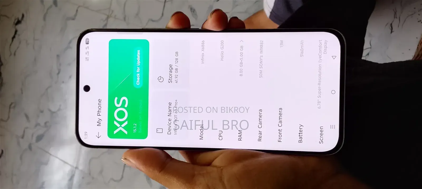 Infinix Hot 60 Pro+ 128 GB White