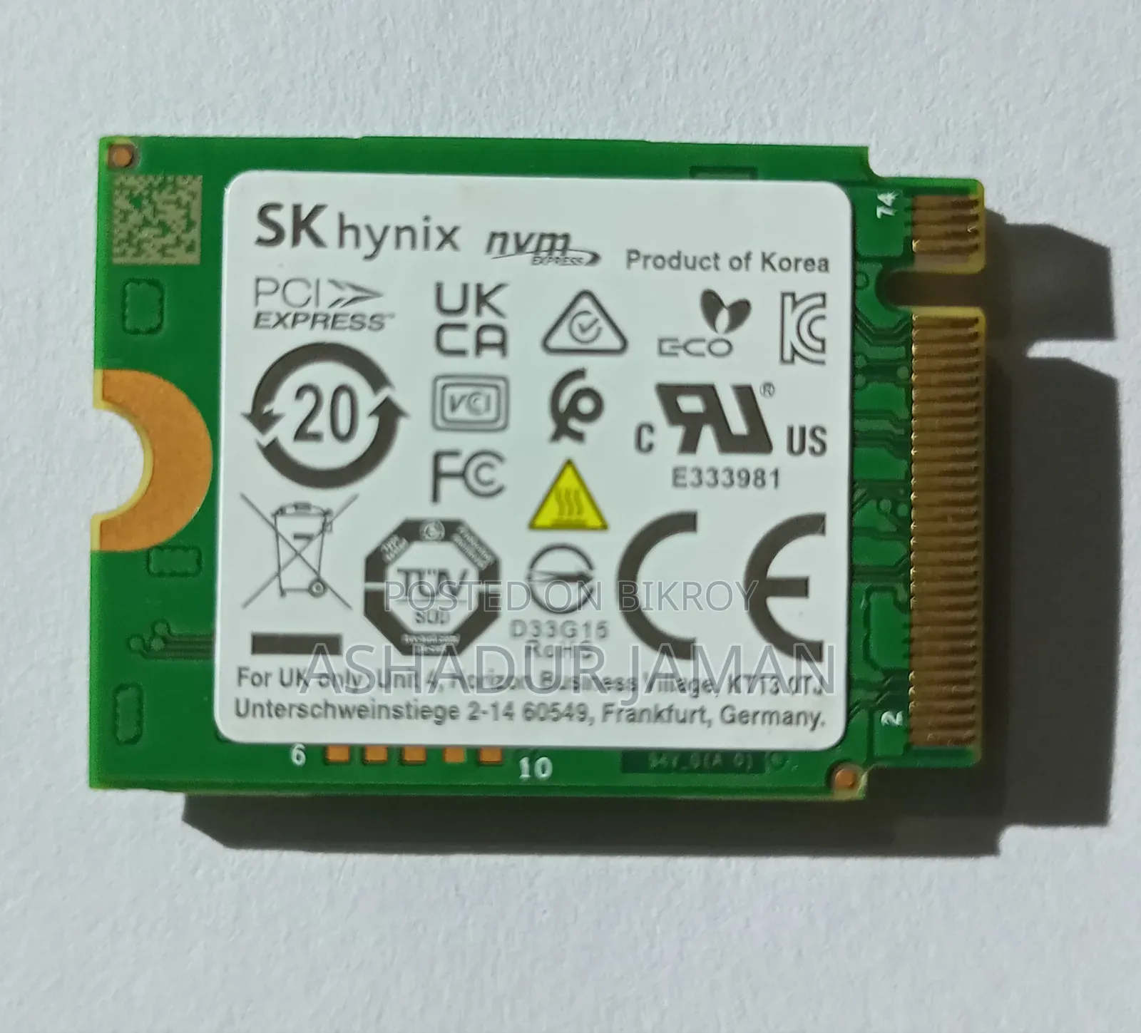 Sk Hynix 256gb M.2 2230 Nvme SSD