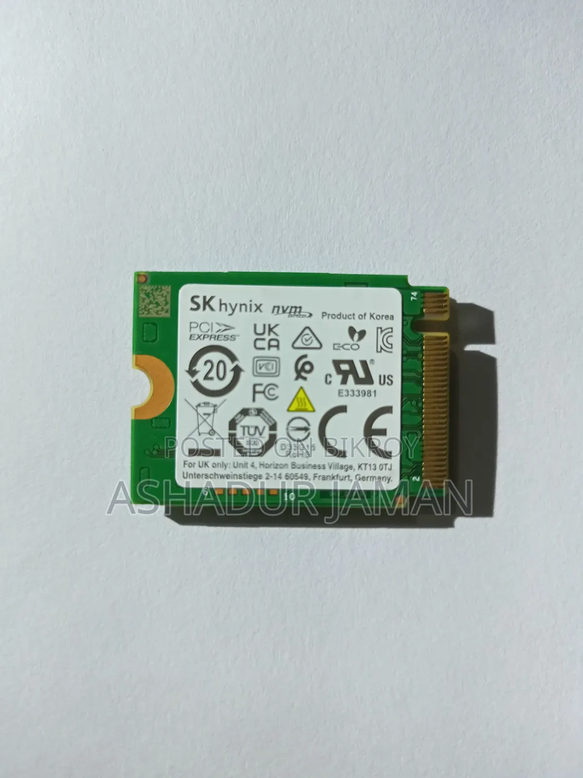 Sk Hynix 256gb M.2 2230 Nvme SSD