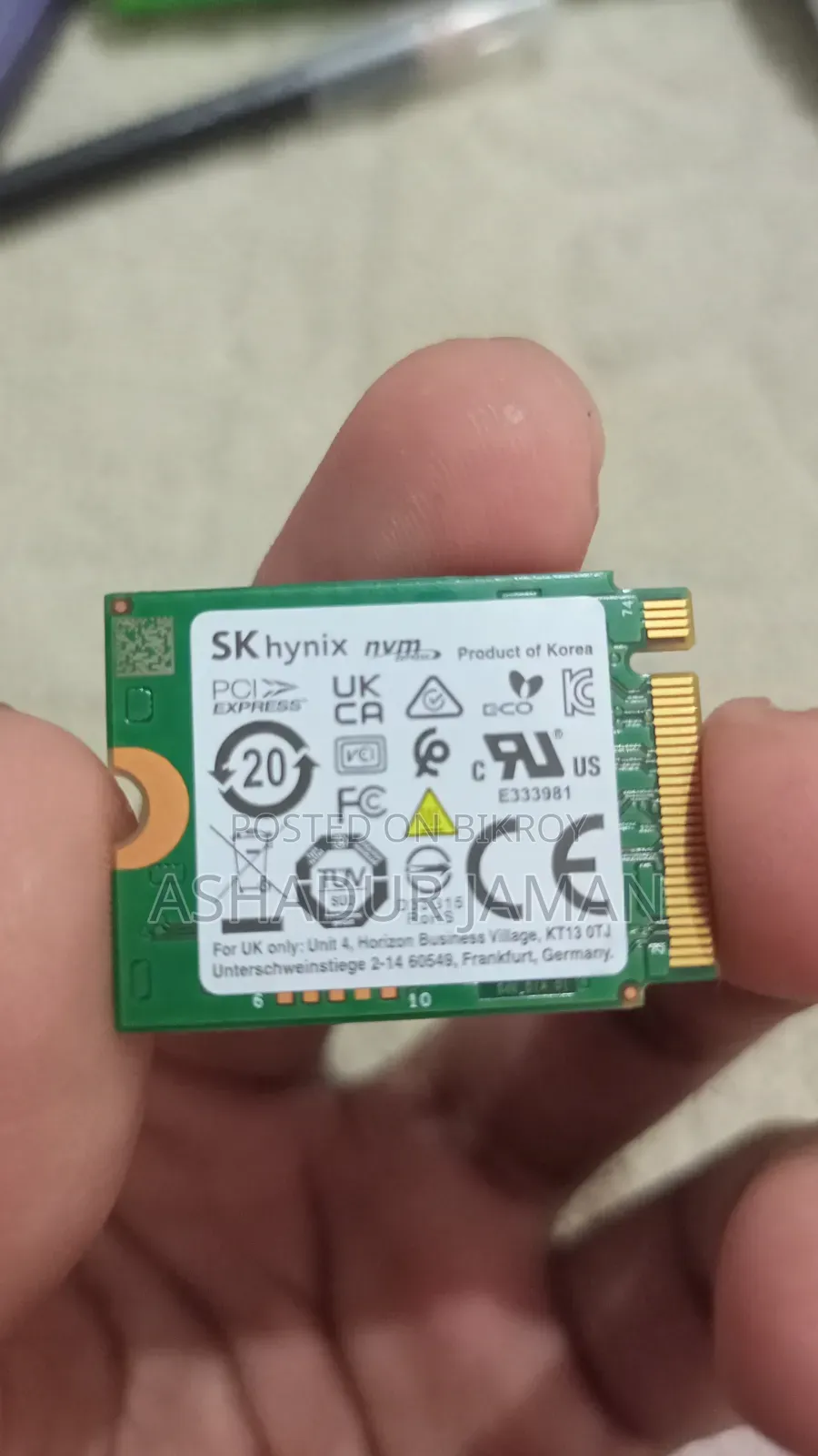 Sk Hynix 256gb M.2 2230 Nvme SSD