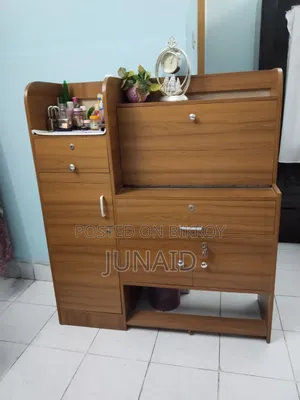 Wooden Study Table & Cabinet | Study Desk With Storage | Used