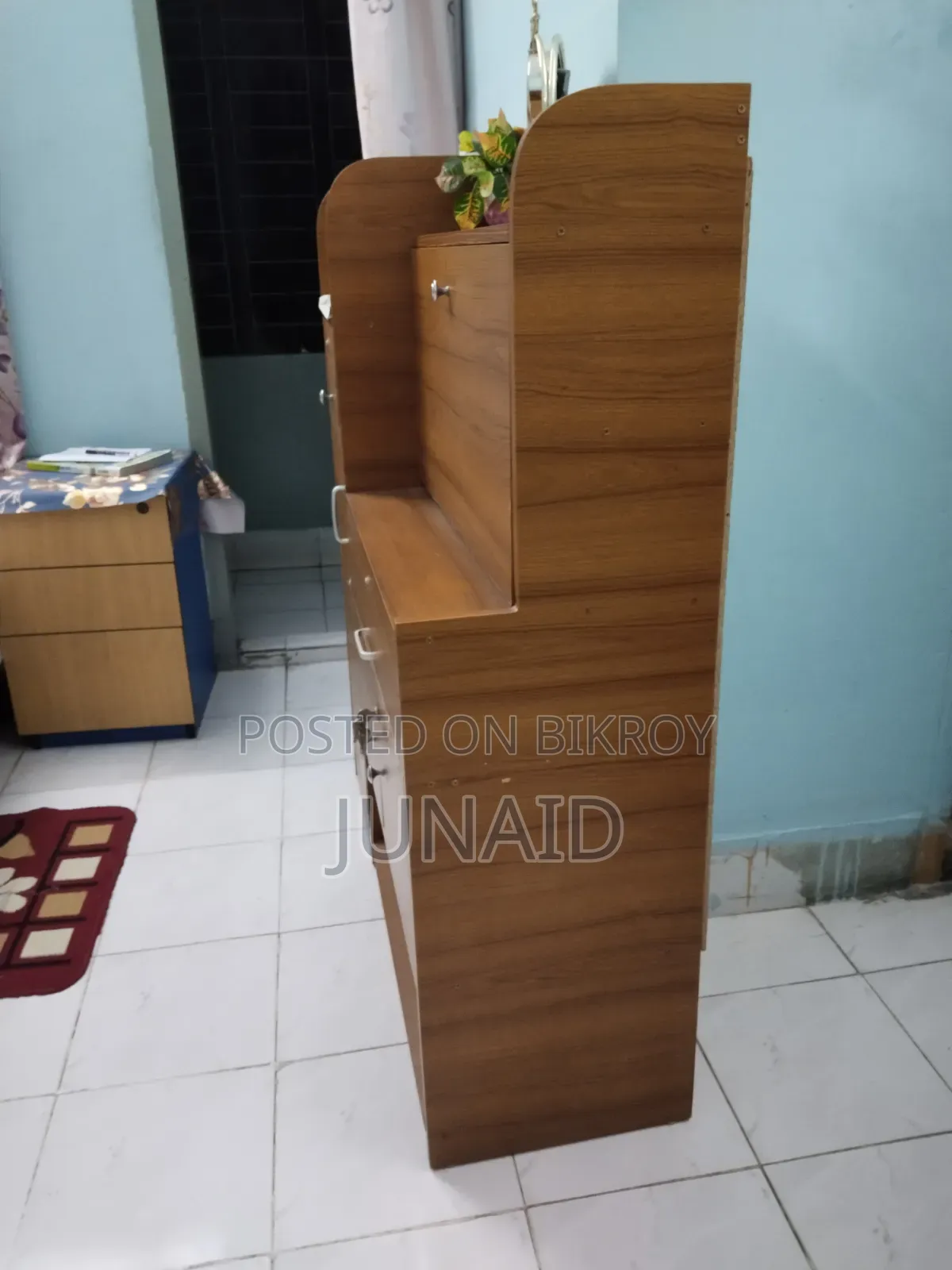 Wooden Study Table & Cabinet | Study Desk With Storage | Used