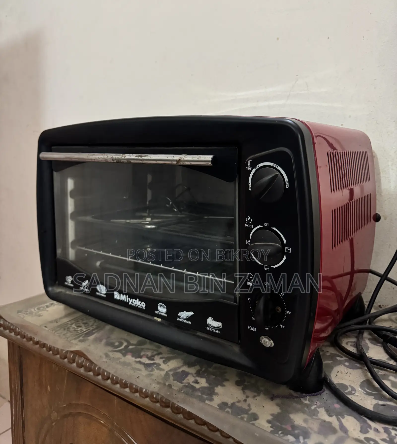 Miyako 30L Electric Convection Oven – ভালো কন্ডিশন