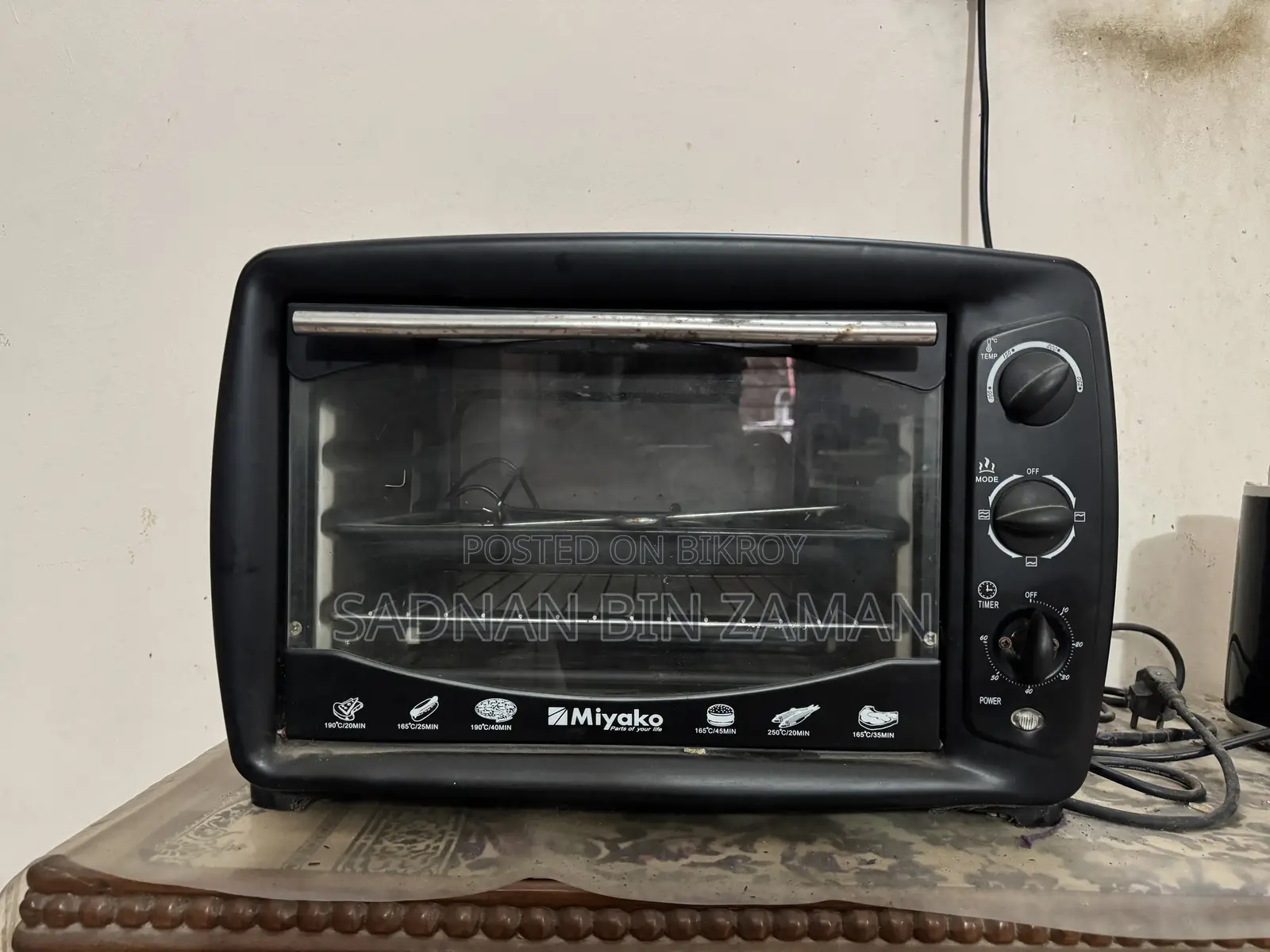 Miyako 30L Electric Convection Oven – ভালো কন্ডিশন