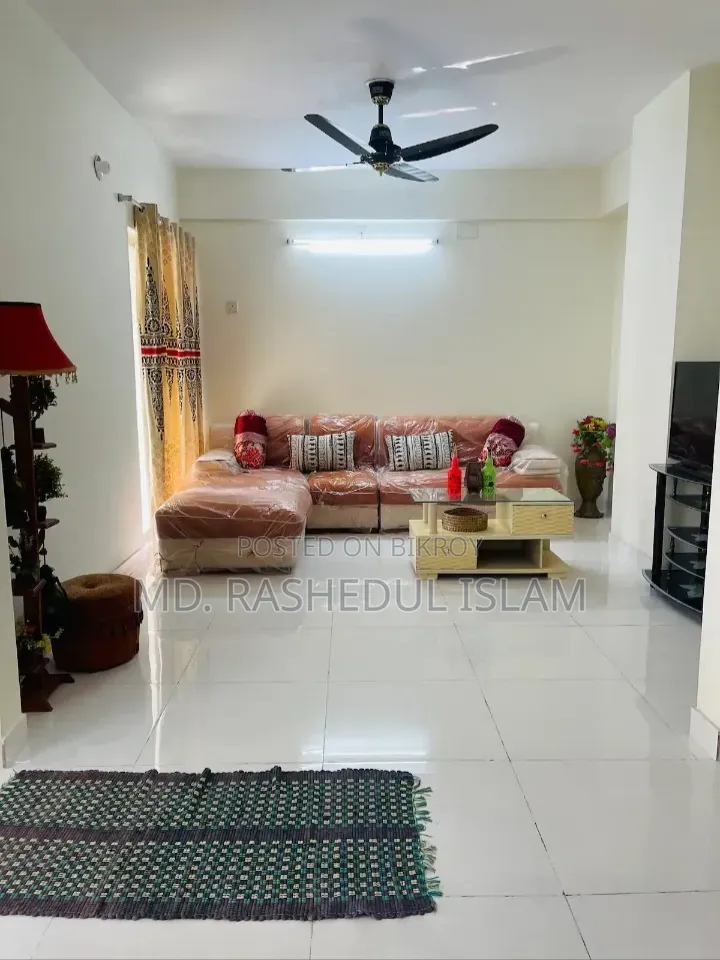 Furnished 3bdrm Apartment in Ruap Apartment, Uttara for rent