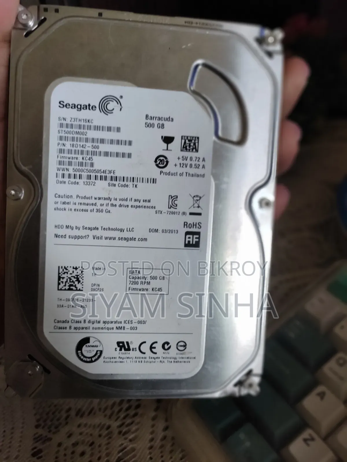 Seagate HDD 500gb