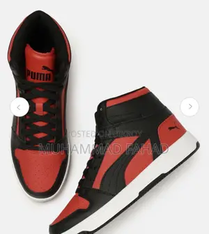 Puma Red & Black Rebound Lay Up Sneakers