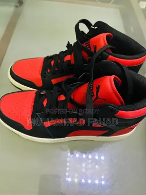 Puma Red & Black Rebound Lay Up Sneakers