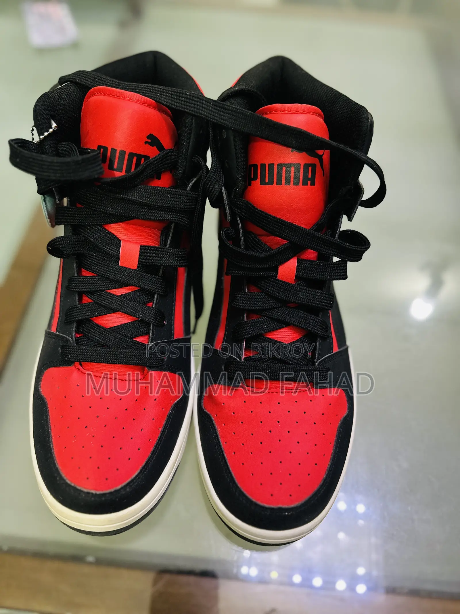 Puma Red & Black Rebound Lay Up Sneakers