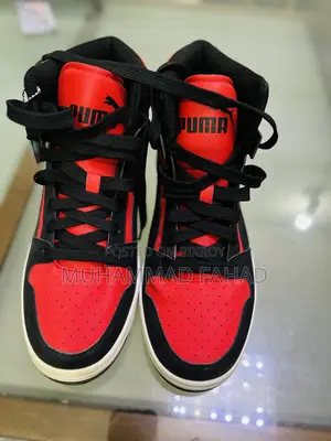 Puma Red & Black Rebound Lay Up Sneakers