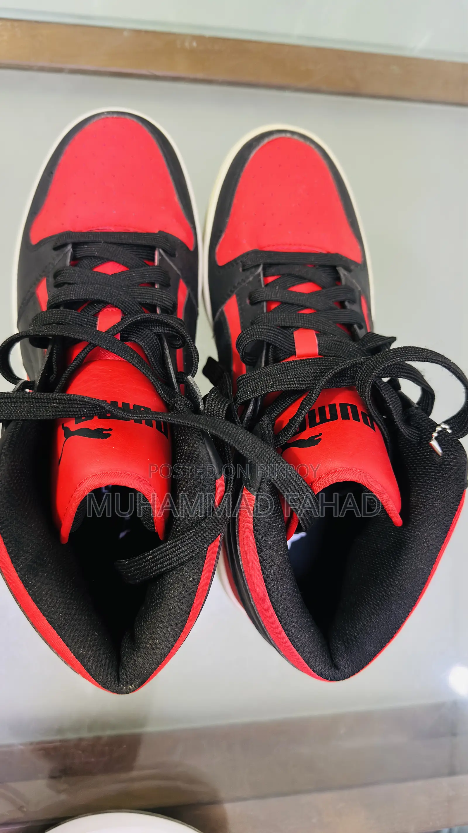 Puma Red & Black Rebound Lay Up Sneakers