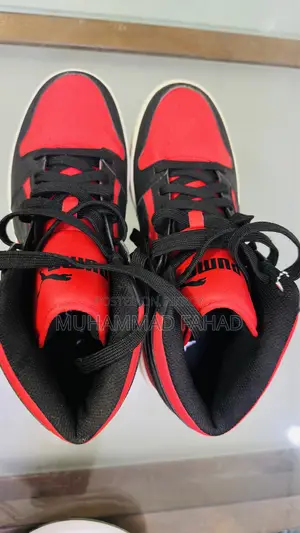 Puma Red & Black Rebound Lay Up Sneakers