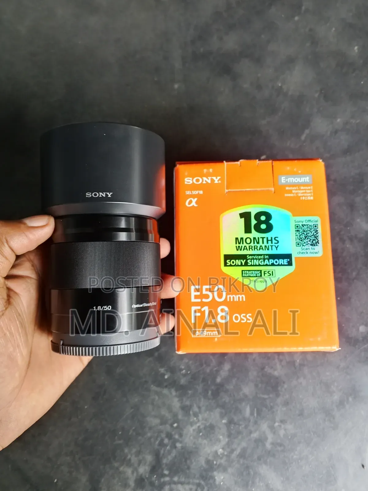 Sony E Mount 50mm F/1.8 Oss Lens