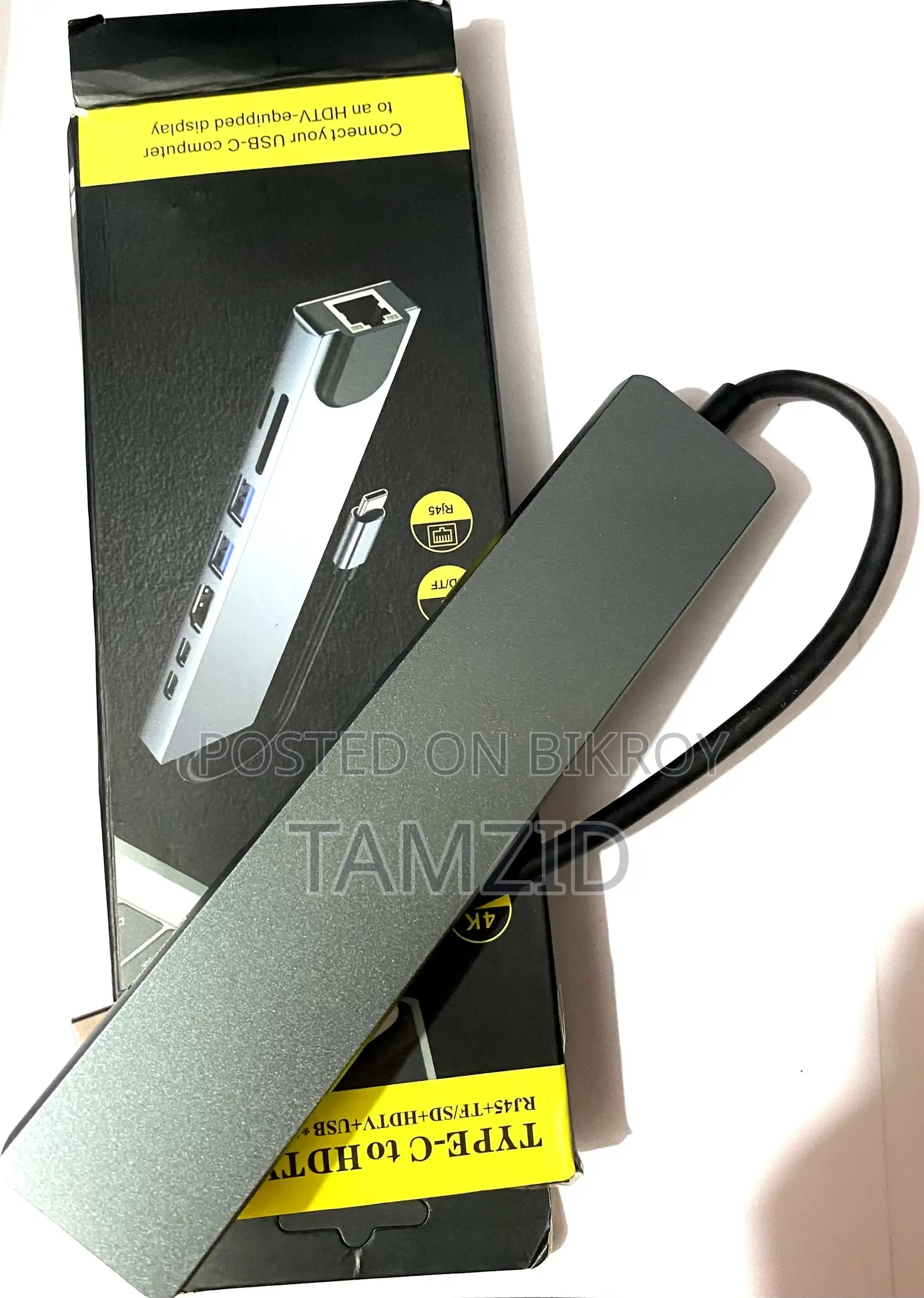 TYPE-C to HDMI 8in1 Adapter; TF/SD+USB3.0*2+Type-C(3.1)+PD(≈100W)+RJ45