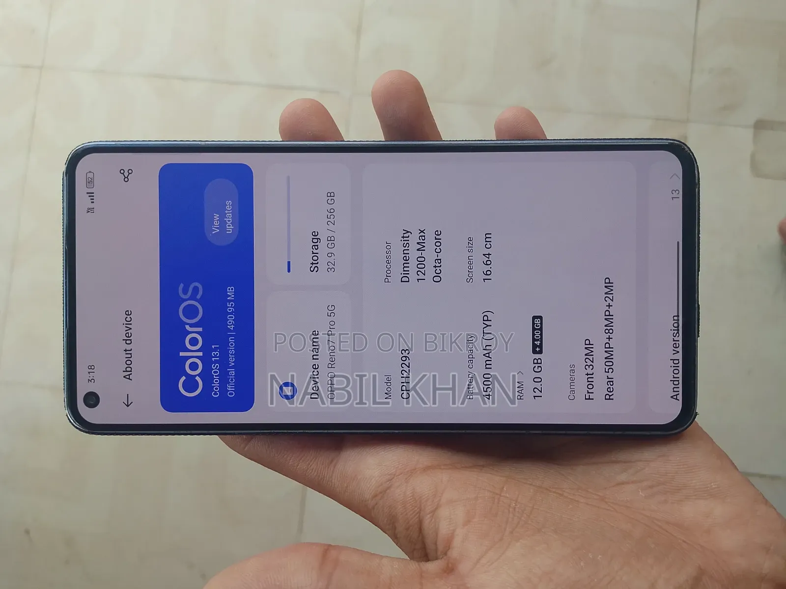 Oppo Reno7 Pro 5G 256 GB Blue