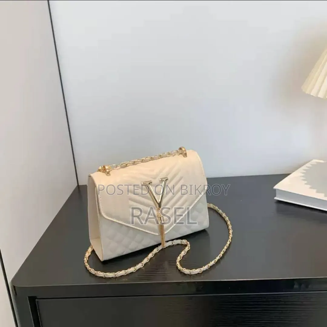 V Letter Tassel Purse Bag