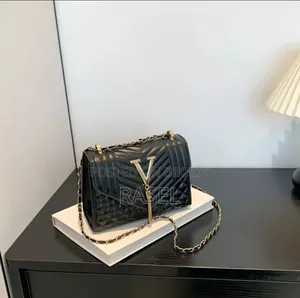 V Letter Tassel Purse Bag