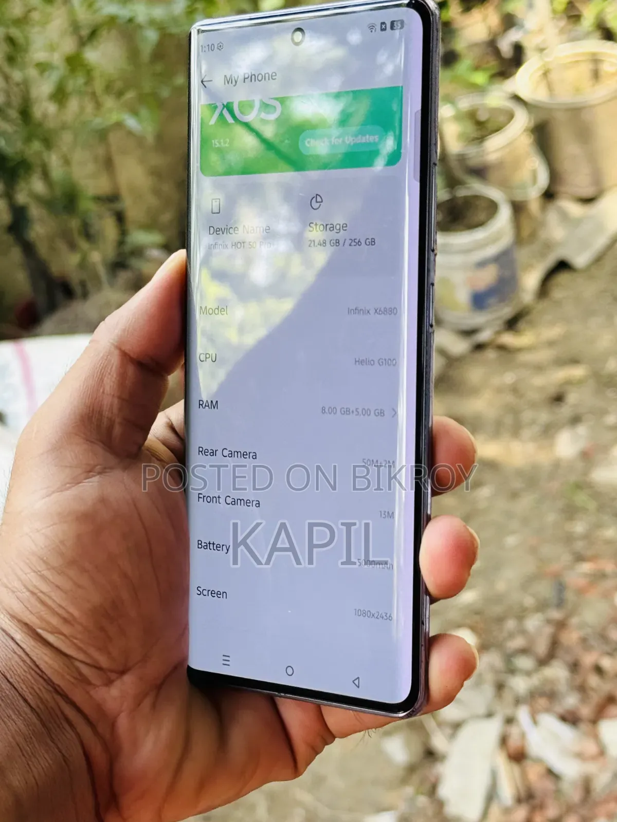 Infinix Hot 50 Pro+ 4G 256 GB White
