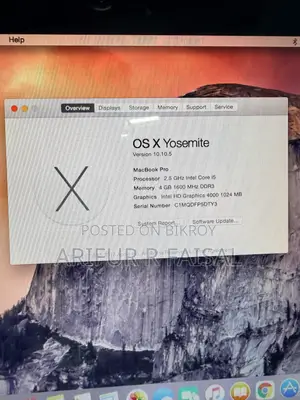 Laptop Apple MacBook Pro 4GB Intel Core i5 HDD 500GB