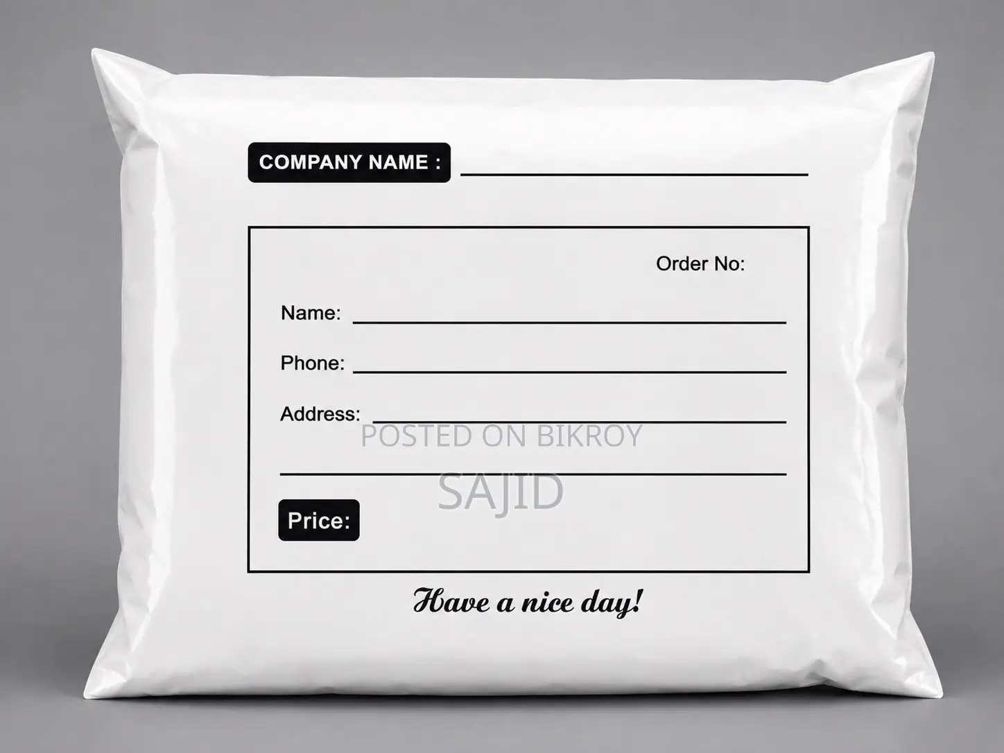 Ready Print Courier Poly 9×12+2 Inch | Printed Courier Bag | 100 Pieces