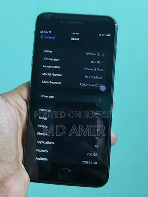 Apple iPhone 8 Plus 256 GB Black