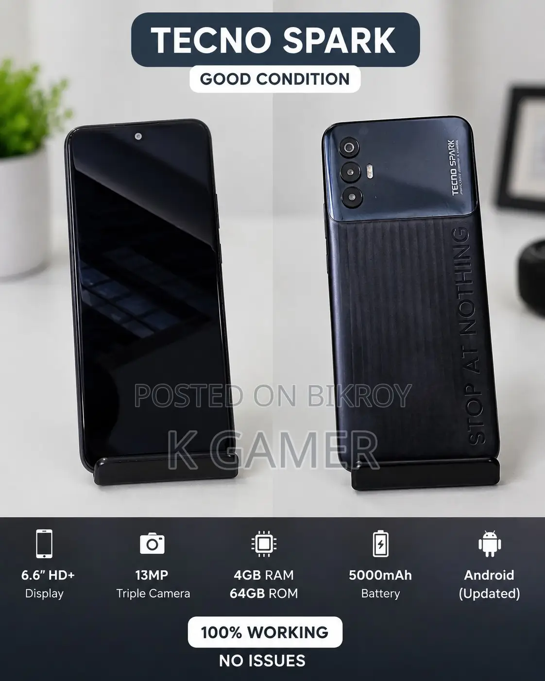 Tecno Spark 8 Pro 64 GB Black