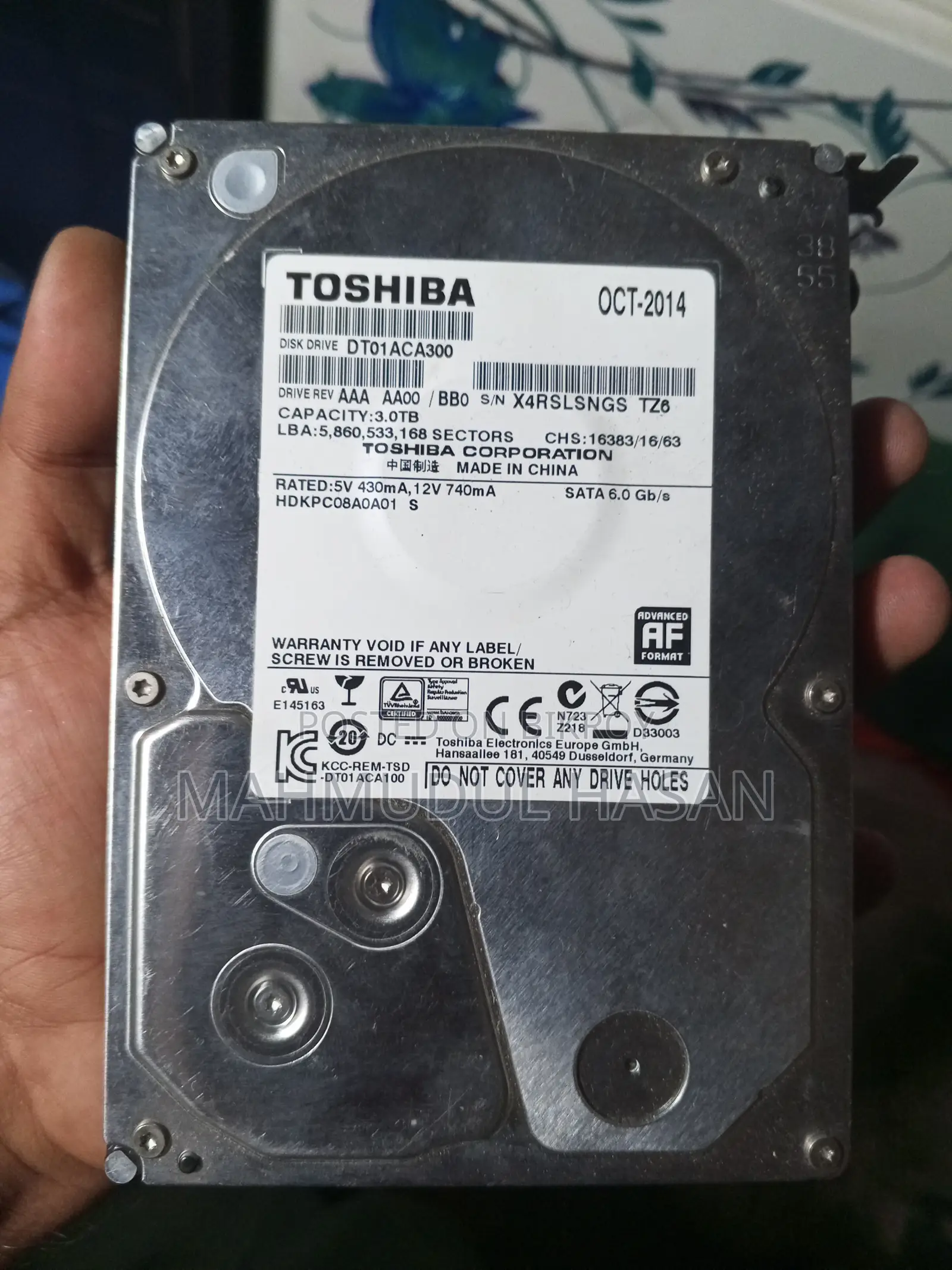 2T Toshiba Hard Disk