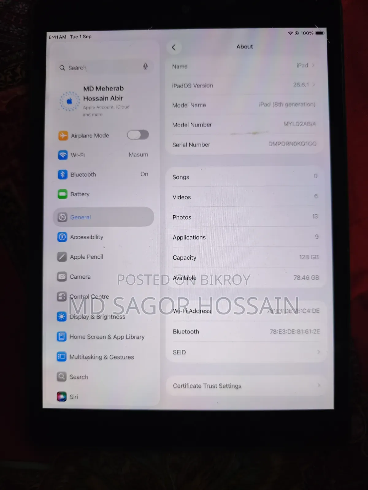 Apple iPad 10.2 (2020) 128 GB Gray