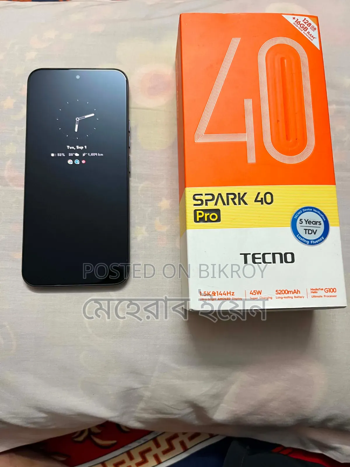Tecno Spark 40 Pro 128 GB Black