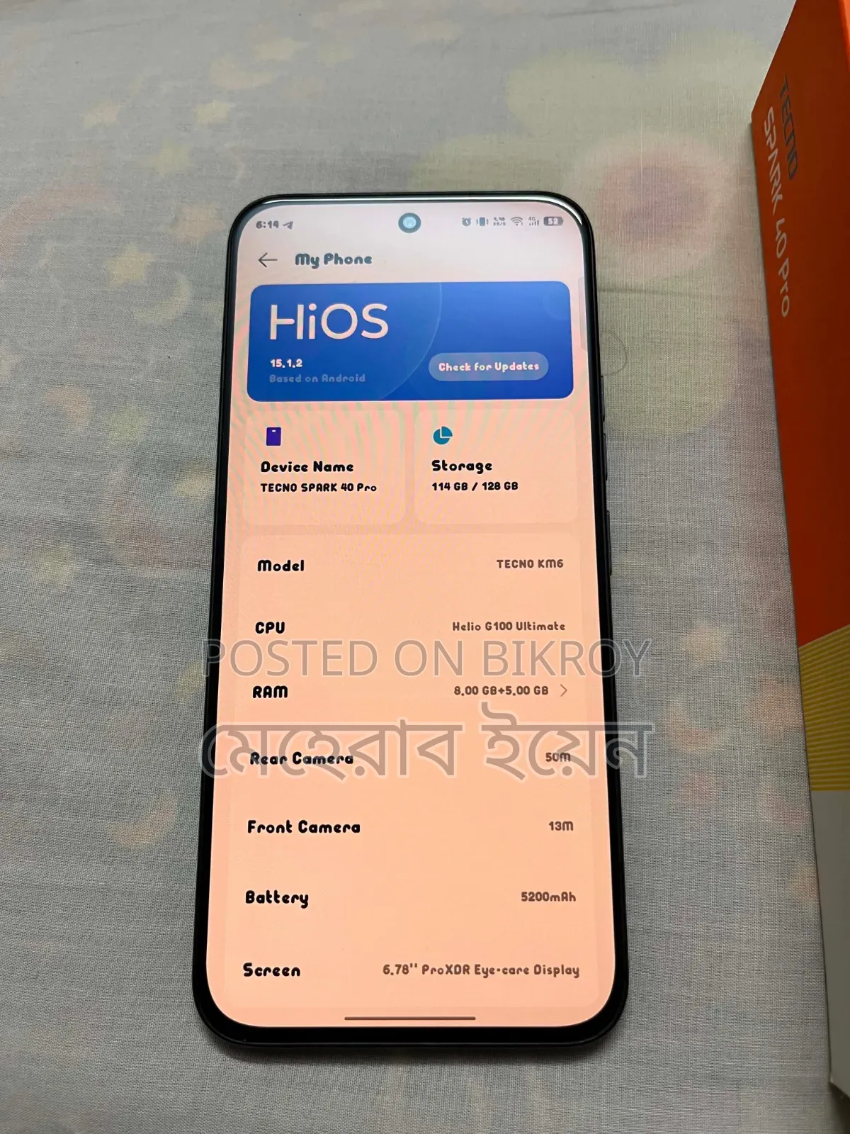 Tecno Spark 40 Pro 128 GB Black