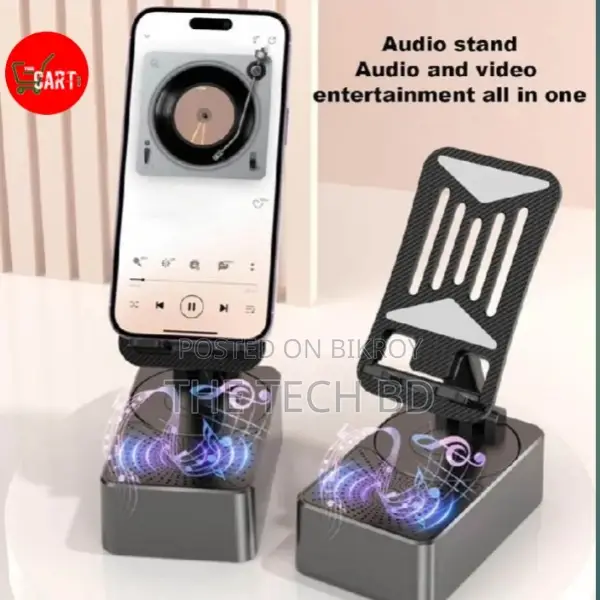 3 in 1 Bluetooth Speaker Phone Stand With Powerbank