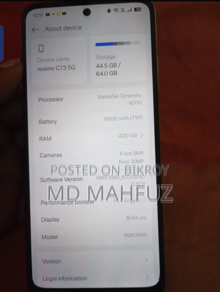 Realme 64 GB Green