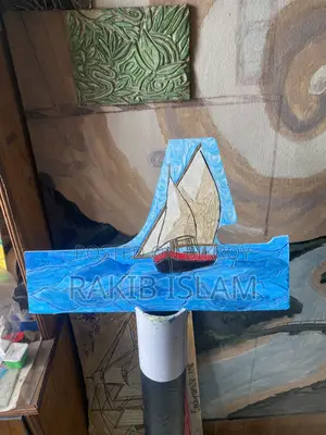 Unique Hand-Carved & Textured PVC Board Sailboat Art (Nautical Decor)