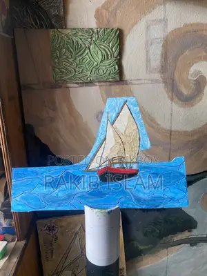 Unique Hand-Carved & Textured PVC Board Sailboat Art (Nautical Decor)