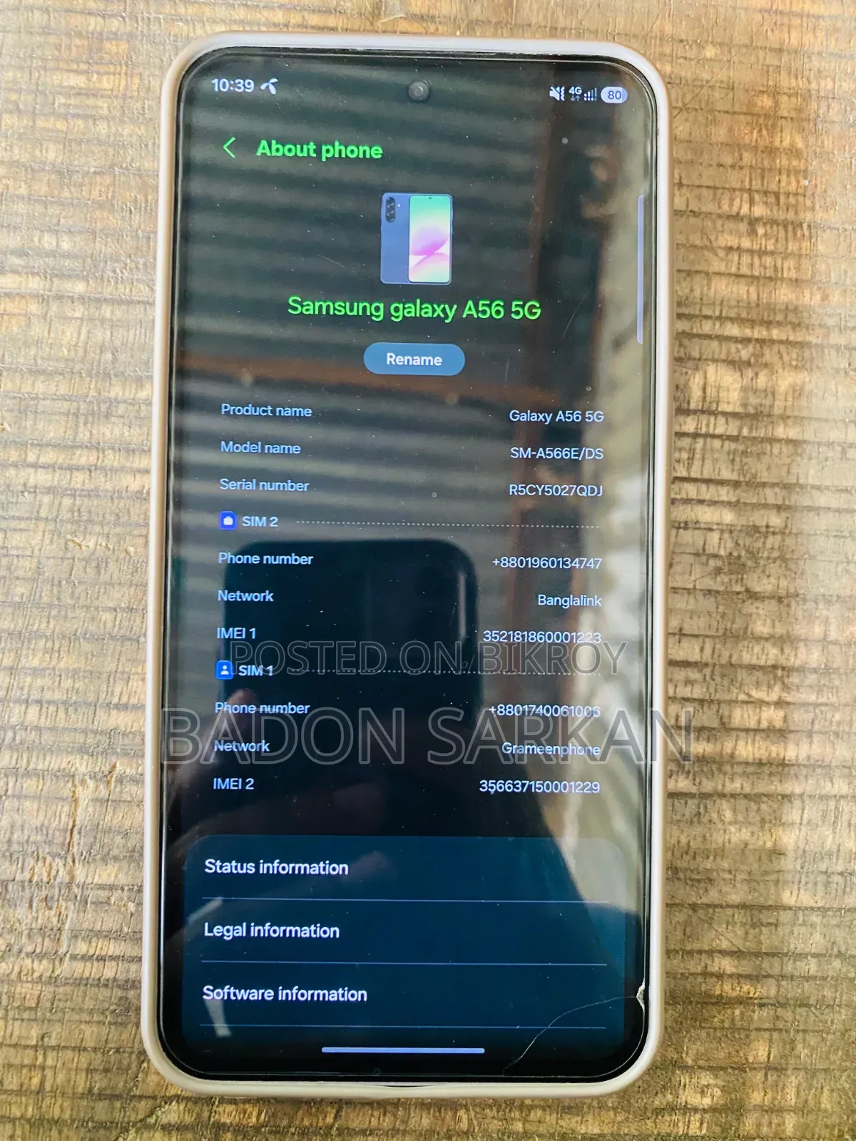Samsung Galaxy A56 256 GB Graphite