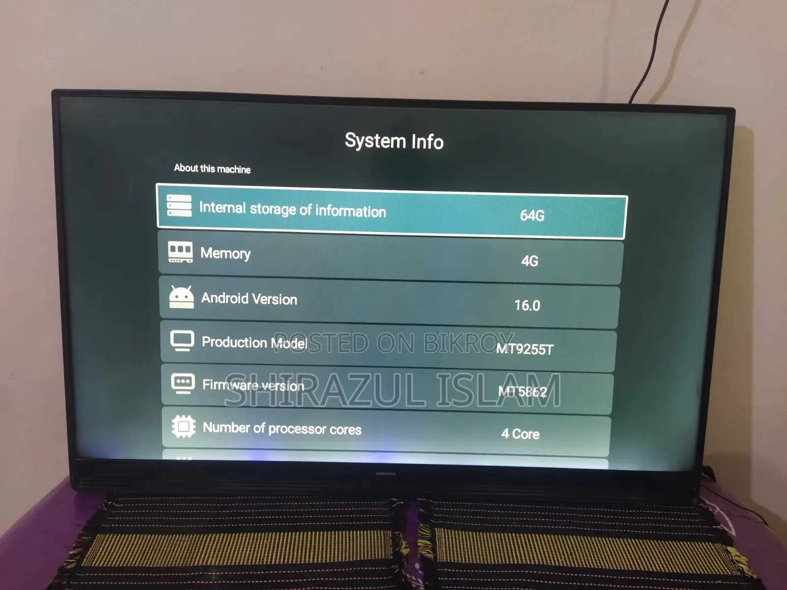 43"Samsung Smart Android TV