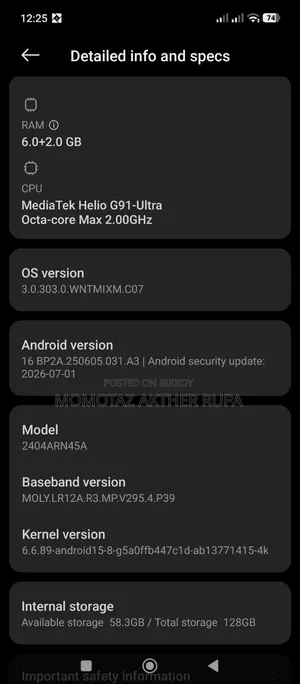 Xiaomi Redmi 13 128 GB Black