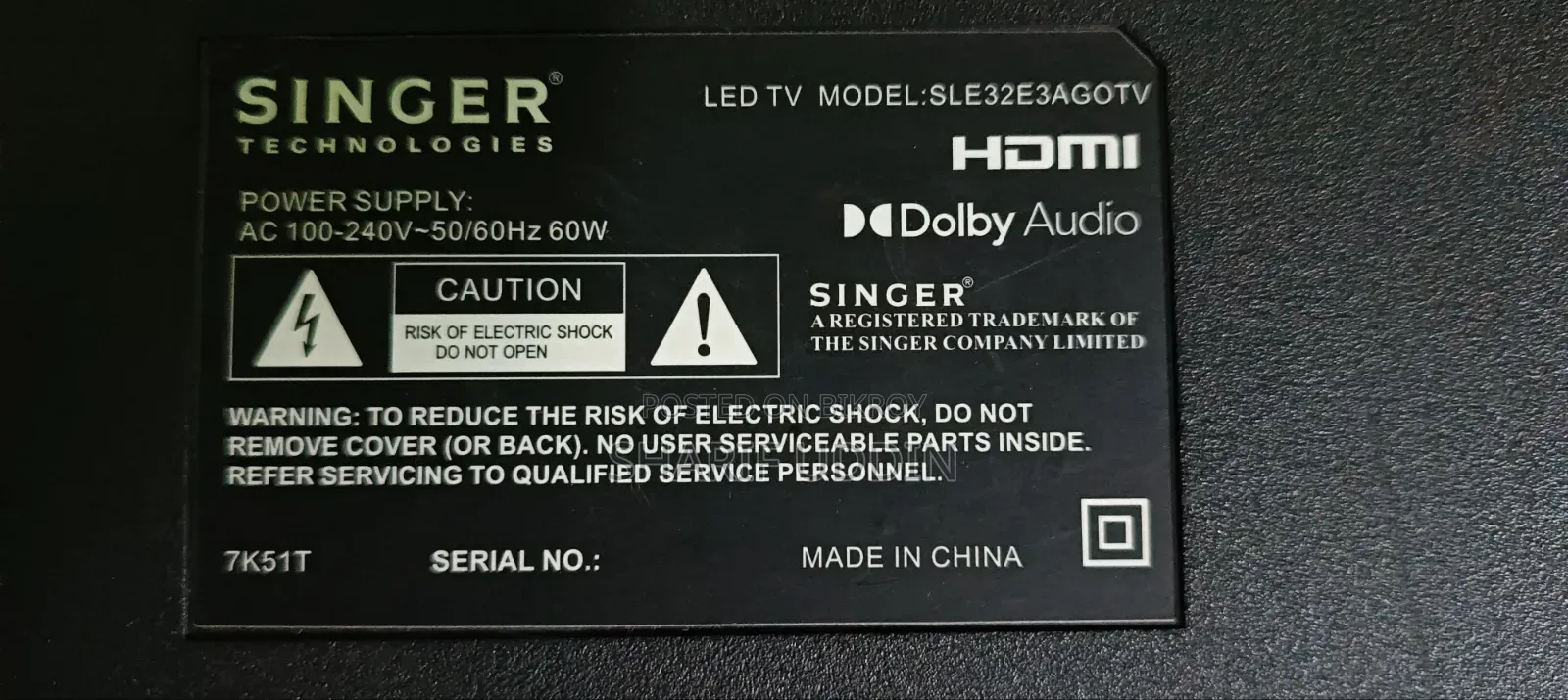 Singer 32 Inchi Smart Voice Control TV