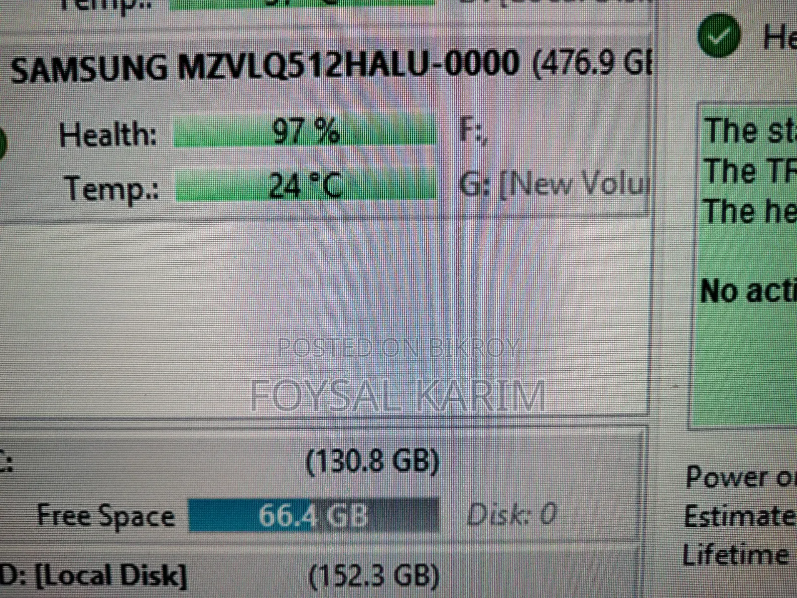 Samsung and SK Hynix Nvme SSD 512GB +512GB