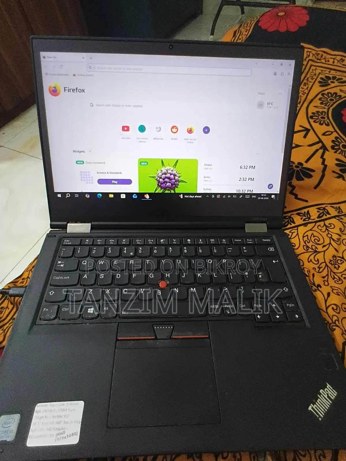 Laptop Lenovo ThinkPad X380 Yoga 8GB Intel Core i5 SSD 256GB