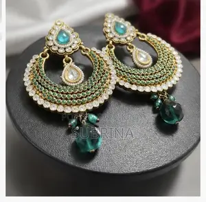 Premium Teal Green Statement Earrings
