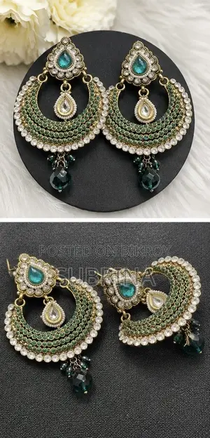 Premium Teal Green Statement Earrings