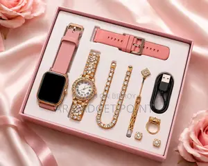 🎁 A58 Plus 8-in-1 Luxury Gift Set — এক প্যাকেজে ৮টি সারপ্রাইজ! 💖⌚
