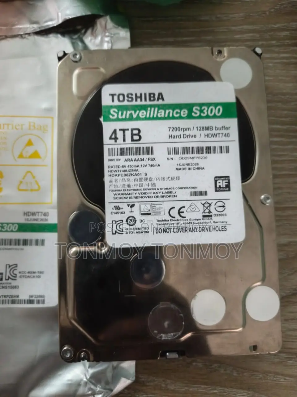 Toshiba 4TB Surveillance HDD – Urgent Sale