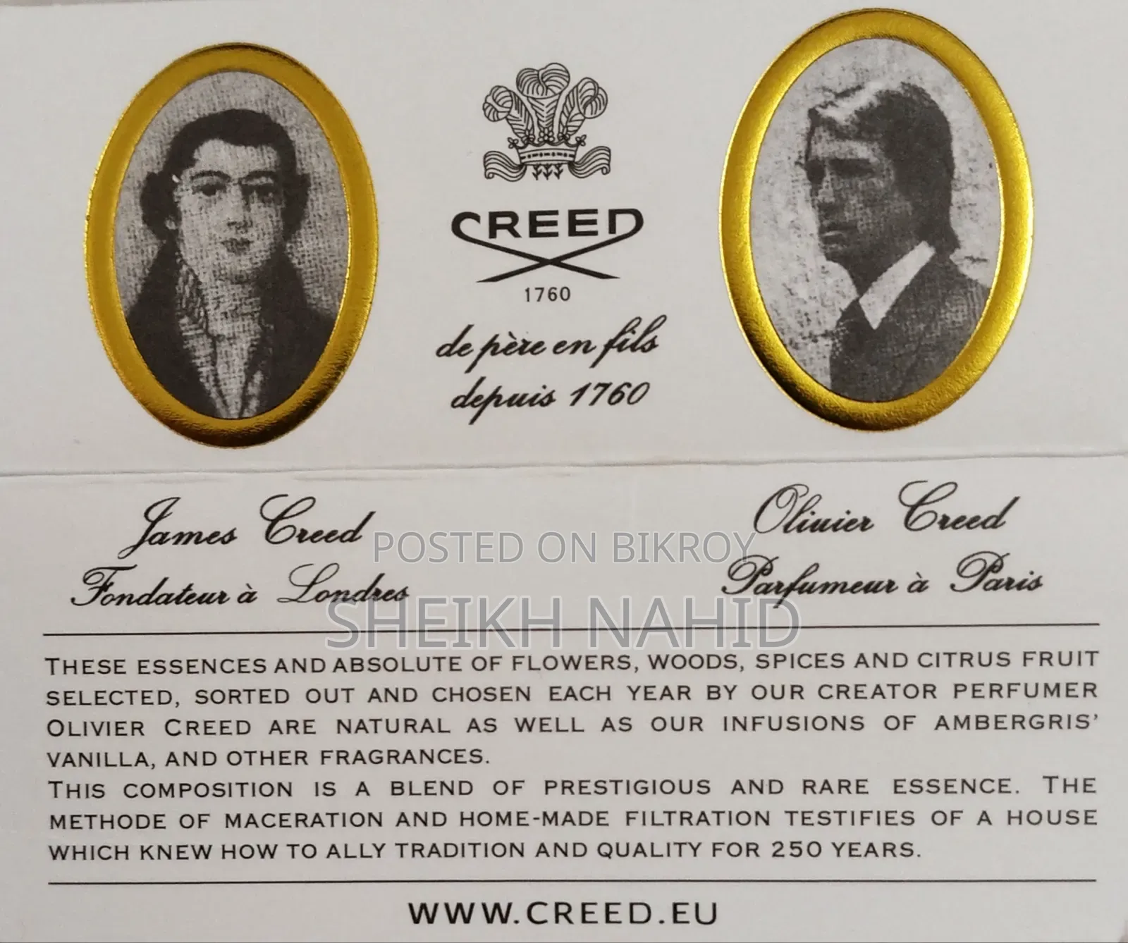 Creed Fragrance: Silver Mountain Water Eau De Parfum (EDP)