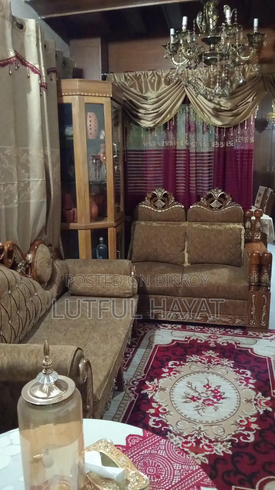 5 Sit Er Sofa,extra Divan ,Sofar Table Ar Sathe Aro 5ta Table Er Sit