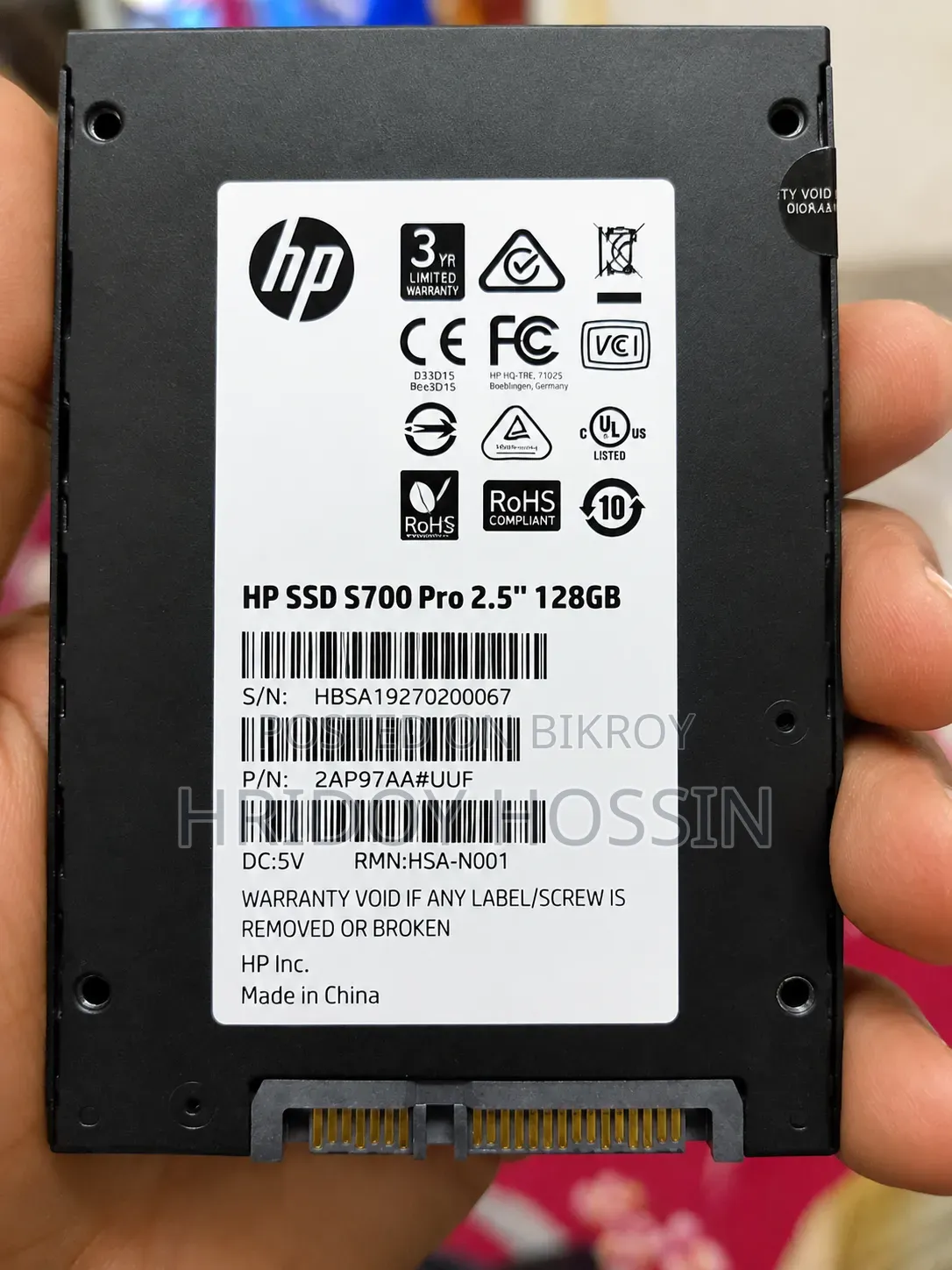 HP SSD S700 Pro 128gb 2.5" Sata SSD – Used