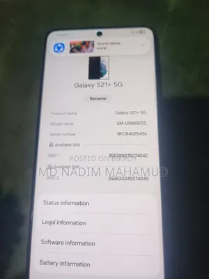 Samsung Galaxy S21+ 5G 256 GB Black