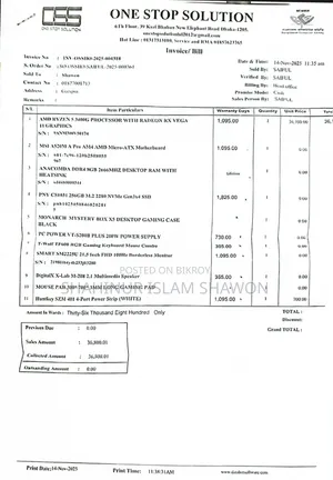 Desktop Computer MSI 8GB AMD Ryzen 5 SSD 256GB